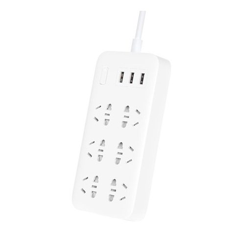 Mi Power Strip 6 hálózati elosztó 3 USB kimenettel (CN dugalj), fehér