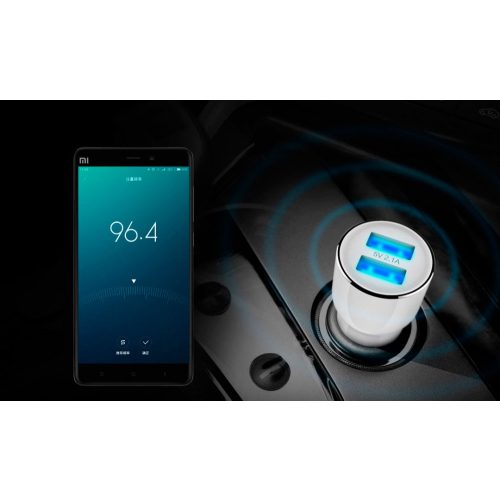 Roidmi-Mojietu 3s Bluetooth-os zenelejátszó, FM transmitter és autós töltő, fehér