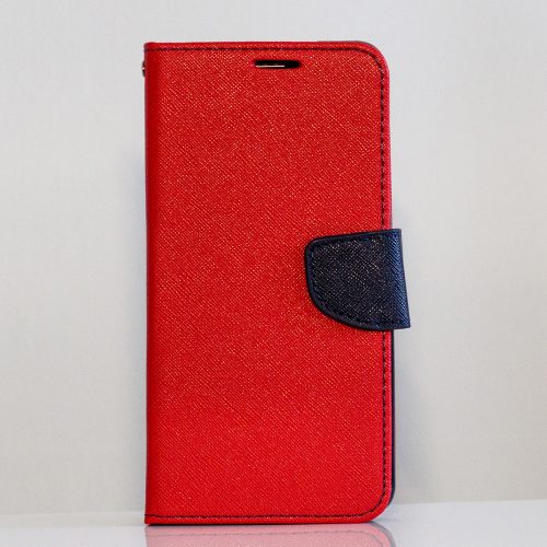 Redmi Note 5 / Note 5 Pro Fancy Book flip tok, piros - sötétkék