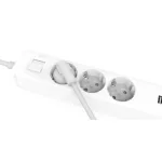 Mi Power Strip 3 - hálózati elosztó, 3 USB kimenettel, fehér