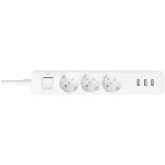 Mi Power Strip 3 - hálózati elosztó, 3 USB kimenettel, fehér