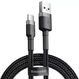   Baseus Cafule USB-USB-C adat/töltőkábel 3A 1m - Szürke-Fekete
