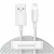 Baseus Simple Wisdom Lightning adat/töltőkábel 2,4A 1,5m (2db/cs.), Fehér