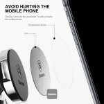 Baseus Magnet Iron Suit 2db mágneses fémlemez autós telefontartóhoz (fekete bőr és ezüst)