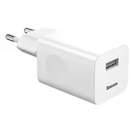 Baseus hálózati gyorstöltő USB QC 3.0 24W, Fehér