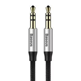   Baseus Yiven 1,5m 3.5mm Jack - 3.5mm Jack audio kábel, ezüst-fekete