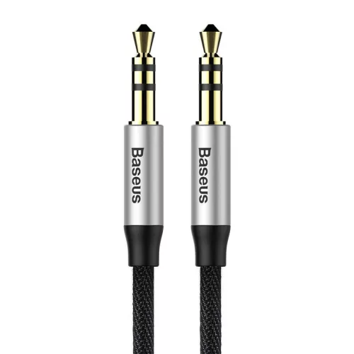 Baseus Yiven 1,5m 3.5mm Jack - 3.5mm Jack audio kábel, ezüst-fekete