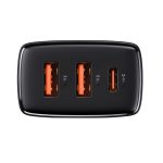 Baseus Compact gyorstöltő 2xUSB USB-C PD 3A 30 W, fekete