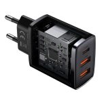 Baseus Compact gyorstöltő 2xUSB USB-C PD 3A 30 W, fekete