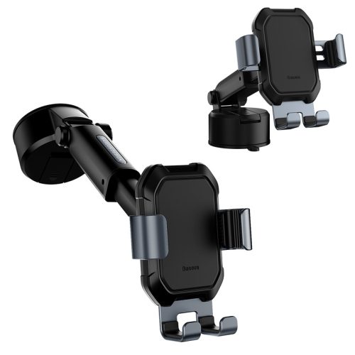 Baseus Tank gravitációs autós telefontartó műszerfalra vagy szélvédőre, Fekete