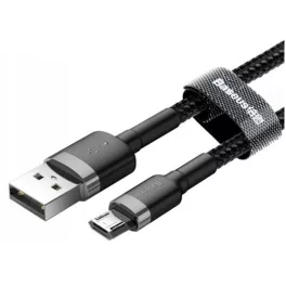 Baseus Cafule MicroUSB kábel 2,4A 1m, Szürke-Fekete